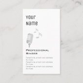 'Essential' Professional Singer-prijskaarten Visitekaartje (Voorkant)