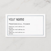 "Essential" Professional Singer-Visitekaartjes Visitekaartje (Achterkant)