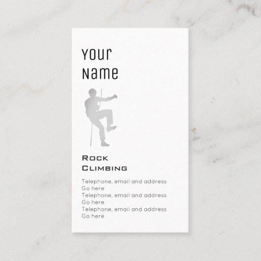 'Essential' Rock-klimkaarten Visitekaartje (Voorkant)