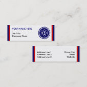 Essential Science Blue Atomic Badge Mini Visitekaartje (Voorkant / Achterkant)