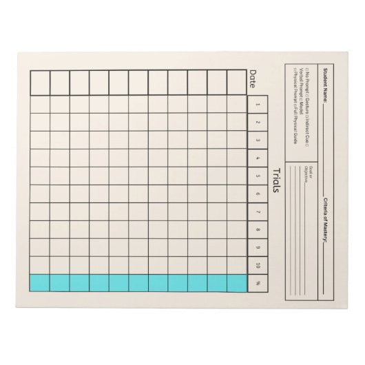 Essential Speed Tool: leeg gegevensblad (proefvers Notitieblok (Voorkant)
