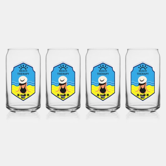 Essential Summer Beach Blikvorm Glas (Voorkant)