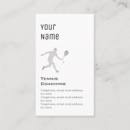 "Essential" Tennis Coaching Prijskaarten Visitekaartje