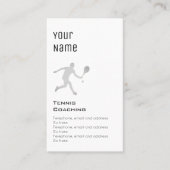 "Essential" Tennis Coaching Prijskaarten Visitekaartje (Voorkant)