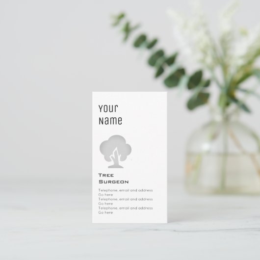 "Essential" Tree Surgeon Price Kaarten Visitekaartje (Staand voorkant)