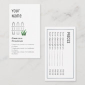 "Essential" tuinarchitectuur Visitekaartje (Voorkant / Achterkant)