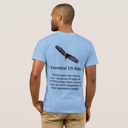 Essential US Male T-Shirt (Achterkant volledig)