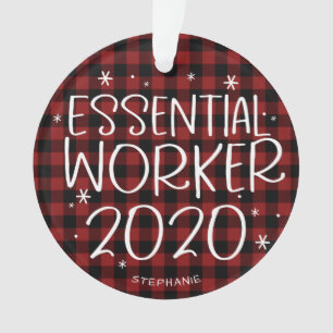 Essential Worker 2020 Covid Pandemic Kerstmis Ornament