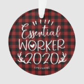 Essential Worker 2020 Covid Pandemic Kerstmis Ornament (voorkant)