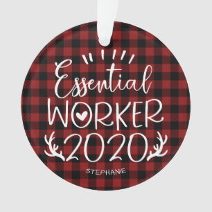 Essential Worker 2020 Covid Pandemic Kerstmis Ornament