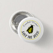 Essential Worker Cute Bee Art sparen bijen Ronde Button 3,2 Cm (Voorkant /achterkant)