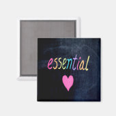 Essential Worker Support Heart op de krijtplank Magneet (Voorkant / Achterkant)