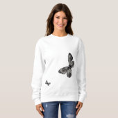 Essentials of Leisure w / Butterfly Print - Wit Trui (Voorkant volledig)