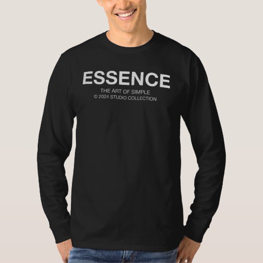 ESSENTIE Minimalistische Typografie T-shirt (Voorkant)