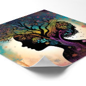 **"Essentie van de Aarde: Abstracte Vrouwe Moeder  Poster (Hoek)