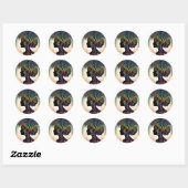 **"Essentie van de Aarde: Abstracte Vrouwe Moeder  Ronde Sticker (Vel)
