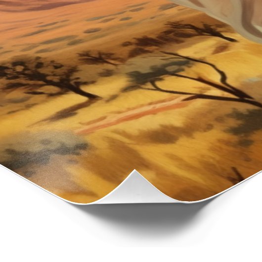 Essentie van de Cowgirl: Wild West Whispers Perfect Poster (Hoek)