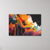 Essentie van de Tuin – Abstracte Bloemexpressie Canvas Afdruk (Voorkant)