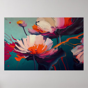Essentie van de tuin III – Lichtgevende bloemenbew Poster