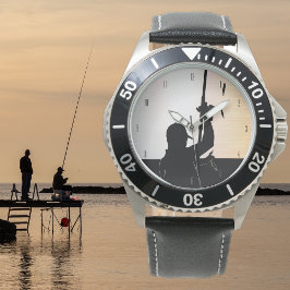 Essentie van een perfecte visdag - met cijfers horloge