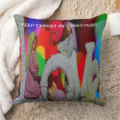 Essentie van Kerstmis met Liefde van Kerststal Kussen (Deken)
