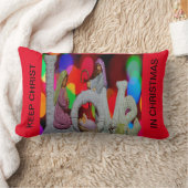 Essentie van Kerstmis met Liefde van Kerststal Kussen (Deken)