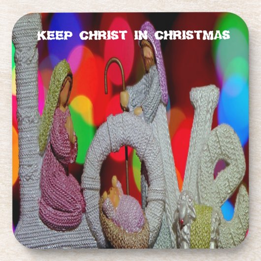 Essentie van Kerstmis met liefde voor de kerststal Drankjes Onderzetter (Voorkant)