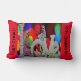 Essentie van Kerstmis met liefde voor de kerststal Kussen