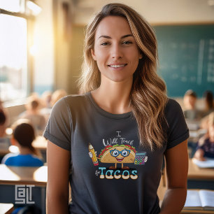 Essentieel Ik Zal Lesgeven voor Tacos Wiskundelera T-shirt