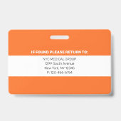 Essentieel | Modern Employee Photo ID Badge (Achterkant)