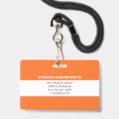 Essentieel | Modern Employee Photo ID Badge (Achterkant met lanyard)
