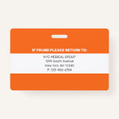 Essentieel | Modern Employee Photo ID Badge (Achterkant)