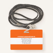 Essentieel | Modern Employee Photo ID Badge (Achterkant met draagriem)