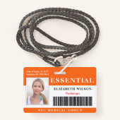 Essentieel | Modern Employee Photo ID Badge (Voorkant met draagriem)
