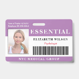Essentieel | Modern Employee Photo ID Badge