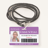 Essentieel | Modern Employee Photo ID Badge (Voorkant met draagriem)