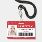 Essentieel | Modern Employee Photo ID Badge (Voorzijde met lanyard)