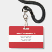 Essentieel | Modern Employee Photo ID Badge (Achterkant met lanyard)