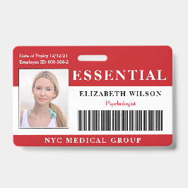 Essentieel | Modern Employee Photo ID Badge