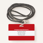 Essentieel | Modern Employee Photo ID Badge (Achterkant met draagriem)