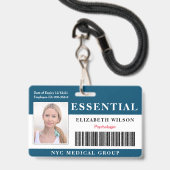 Essentieel | Modern Employee Photo ID Badge (Voorzijde met lanyard)