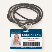 Essentieel | Modern Employee Photo ID Badge (Voorkant met draagriem)
