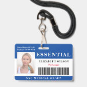 Essentieel | Modern Personeelsfoto ID Badge (Voorzijde met lanyard)