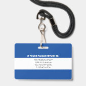 Essentieel | Modern Personeelsfoto ID Badge (Achterkant met lanyard)