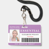 Essentieel | Modern Personeelsfoto ID Badge (Voorzijde met lanyard)