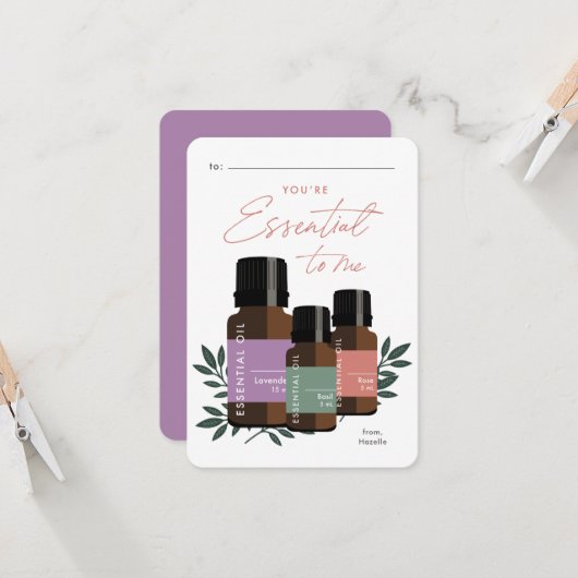 Essentieel voor mij Classroom Valentijnsdag Kaart (Voorkant / Achterkant in situ)