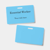 Essentieel Werknemer ID-badge Badge (Voor- en achterkant)
