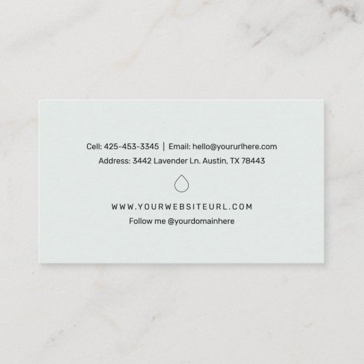 Essentiële bodems voor het landschap in de waterve visitekaartje (Achterkant)