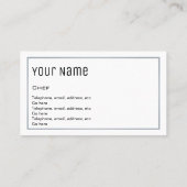 "Essentiële" Chef-Visitekaartjes Visitekaartje (Achterkant)