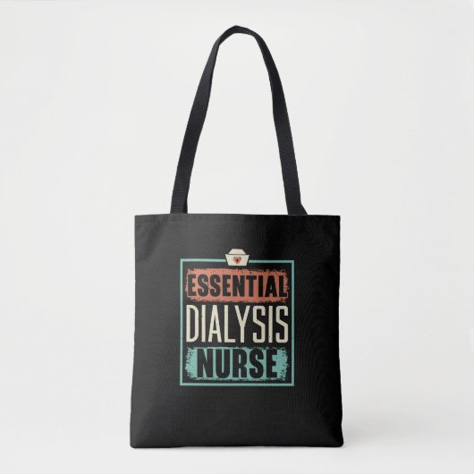 Essentiële dialyse verpleegkundige medische nierzi tote bag (Voorkant)